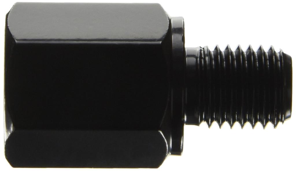 Tanax C-2 Motorcycle Mirror Napoleon Screw Diameter Conversion Adapter Black [Positive 8mm to Positive 10mm]