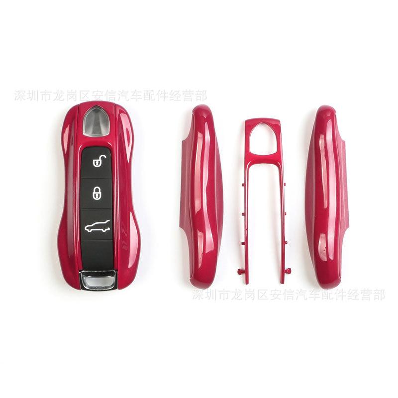 Suitable for Porsche Starlight Red Key Shell MACAN Cayenne PANAMERA718 Car Key Fob Buckle Shell