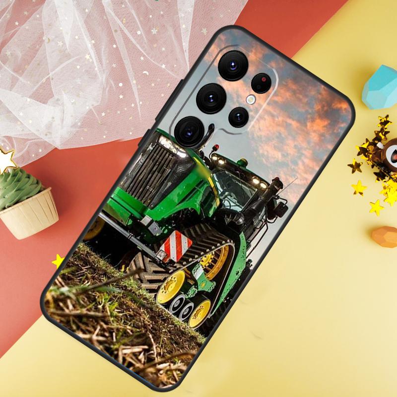 Farm Vehicle Tractor Case For Samsung Galaxy S22 S23 S24 Ultra S8 S9 S10 Plus Note 10 20 Ultra S20 S21 FE Cover