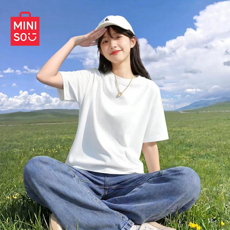 MINISO Women's Pure Cotton Loose Fit T-Shirt