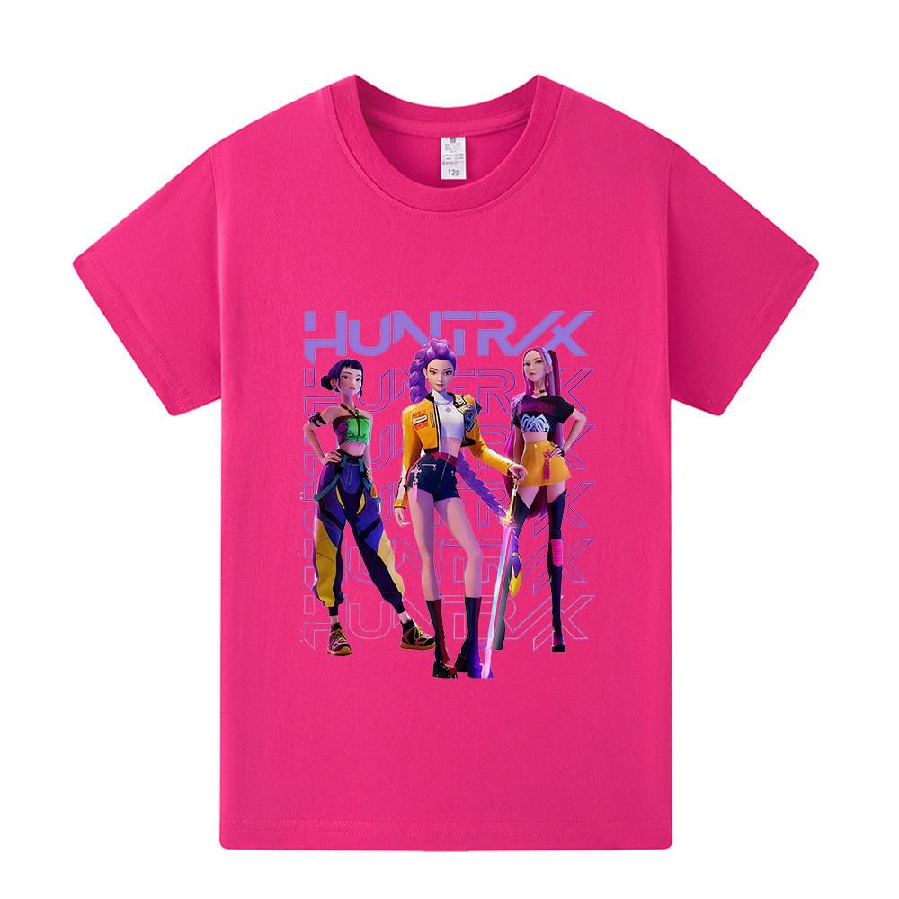 A1235 Kids Boys Girls Kpop Rumi Zoey Mira Print Short Sleeves T-shirt