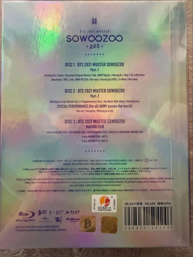 [USED] BTS 2021 SOWOOZOO Blu-ray with Japanese subtitles