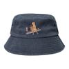Cappello a secchiello unisex da donna Gatto che fuma Meme Estate Vacanza al mare Fuga Copricapo Pieghevole Escursionismo Pescatore Cappello unisex Cappello Boonie