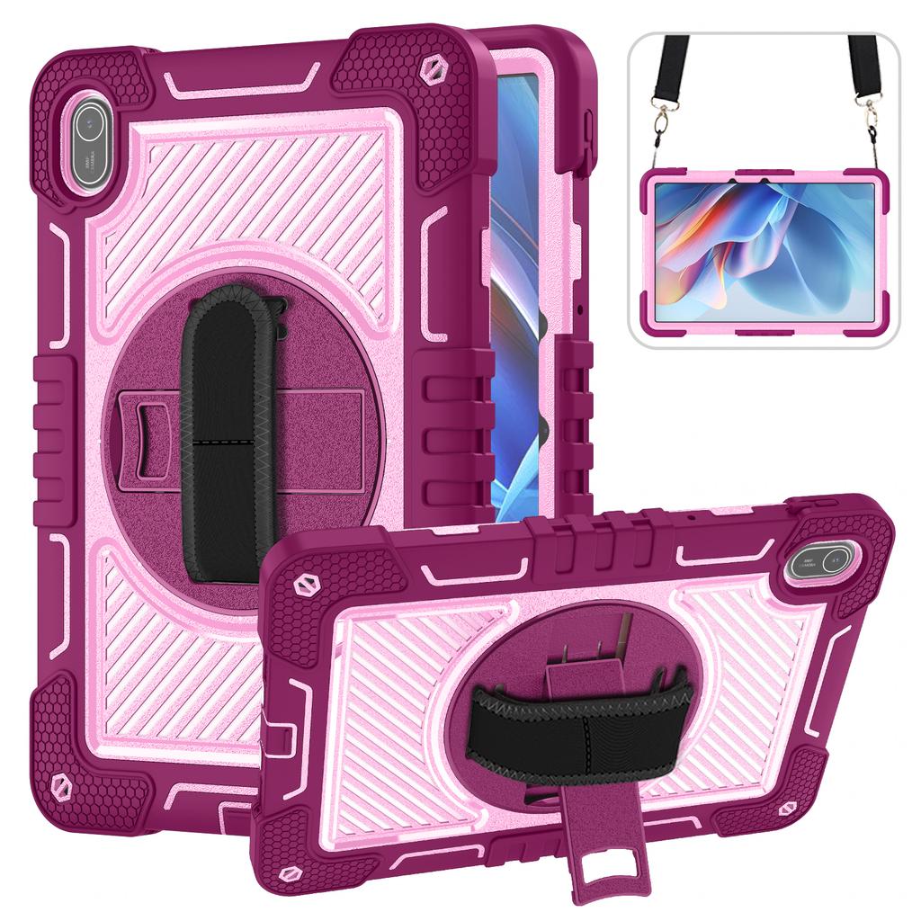 For Huawei MatePad SE 11 2024 Nettbrettdeksel Silikon+PC Støtsikkert Deksel med Støttefot Skulderstropp