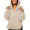 VAYLA Women's Solid Color Long Sleeve Loose Casual Hooded Cotton Jacket
