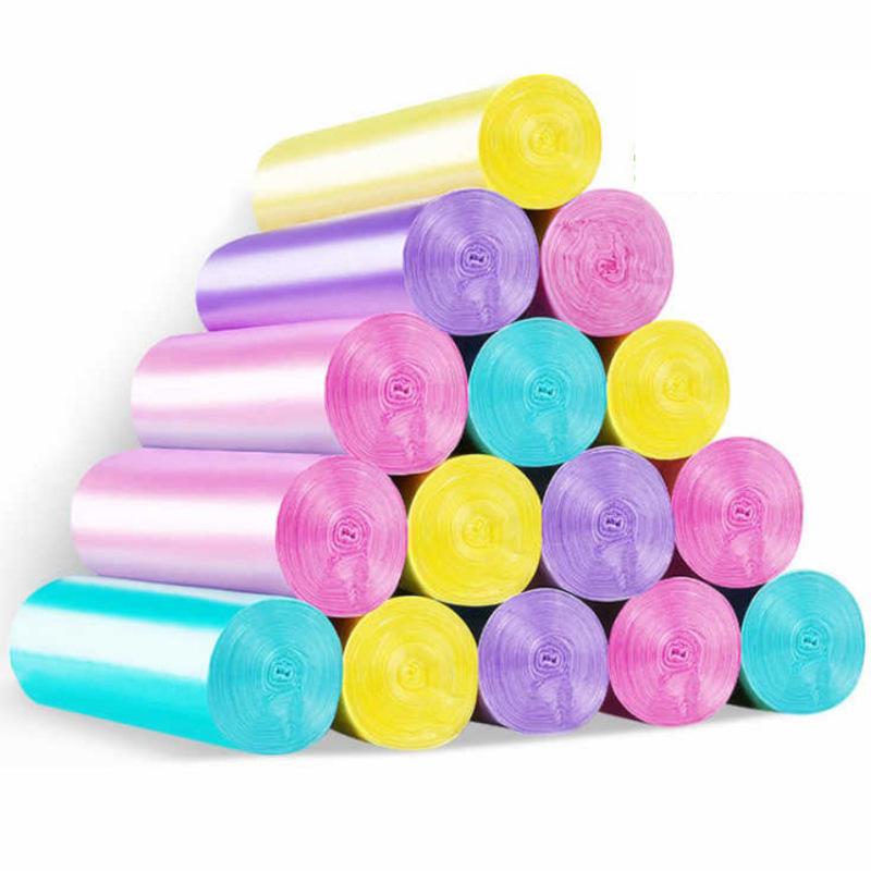Thickened Colored Portable Disposable Garbage Bags for Kitchen