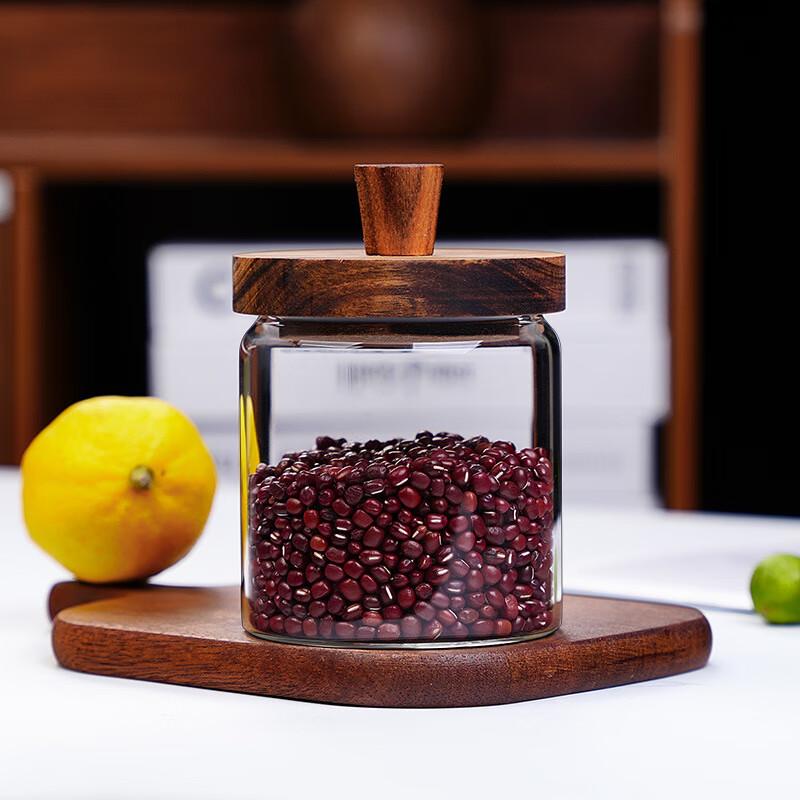 Shangqi Striped Glass Honey Jar with Stirrer