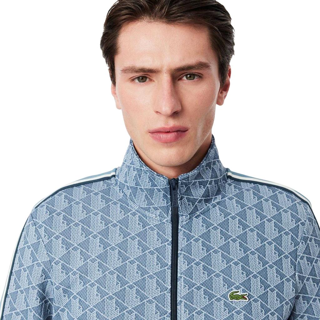 Lacoste Mens Paris Jacquard Zipped Track Jacket