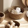 Natural Seaweed Woven Storage Basket for Kitchen & Entryway