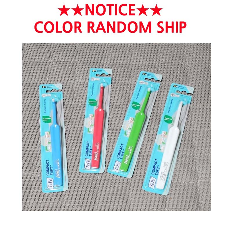 

[TePe]Компактная зубная щетка с пучками (Сделано в Швеции) Труднодоступные зубы мудрости, брекеты или имплантаты Зубная щетка MOLAR COLOR RANDOM(1EA)