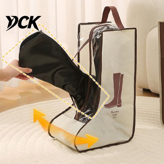 Tall Boot Organizer Boots Storage Bag with Zipper And Handle, Portable Transparent PVC Dust Reinforced Handle Case Proof Organizer, Dust-proof