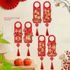Chinese Style Horse Year Doorknob Pendant Cartoon with Tassel Door Handle Decoration Red Non-woven Spring Festival Lucky Pendant