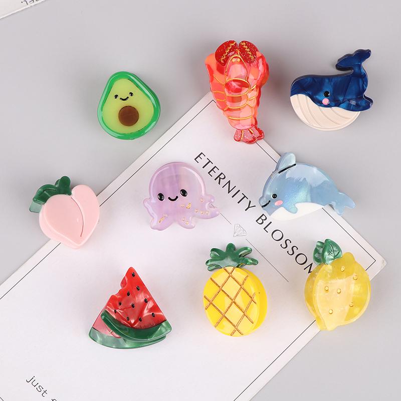 Mini Hair Claw Clips Cute Ocean Animals Starfish Cute Sweet Hair Accessories For Women