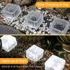 2Pack Solar Glass Brick Light Solar Ice Cube LED Light Crystal Brick Stone Lamp For Garden Courtyard Pathway Patio Pool Decor
