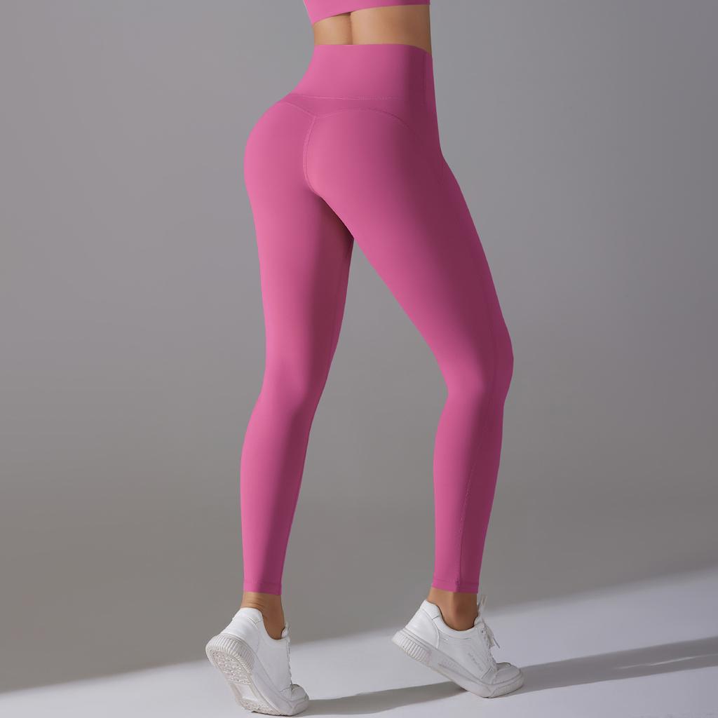 Auroth Candy Colour Yoga Leggings Women High Waist Gym Sports Tights Stretchy Push Up Exercise Fitness Pants