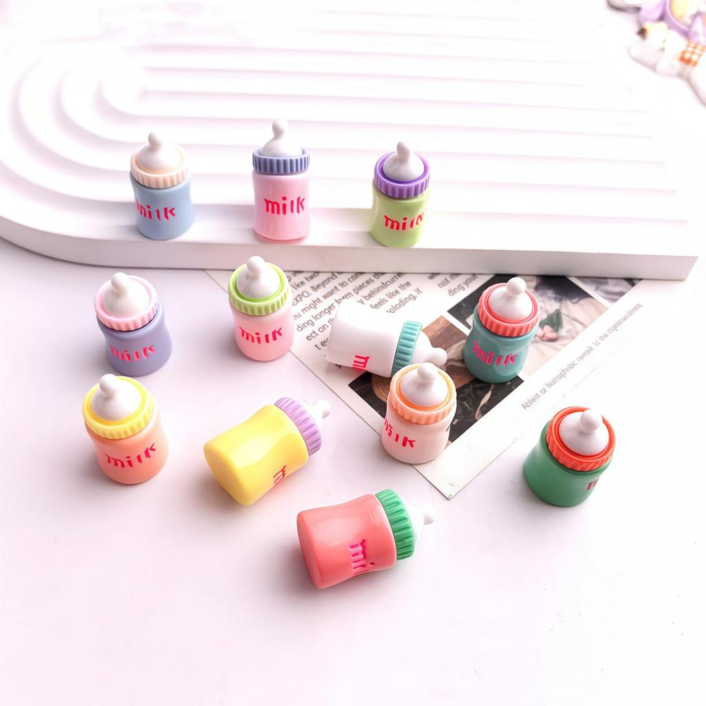 3D Resin Macaron Color Milk Bottle for DIY Jewelry