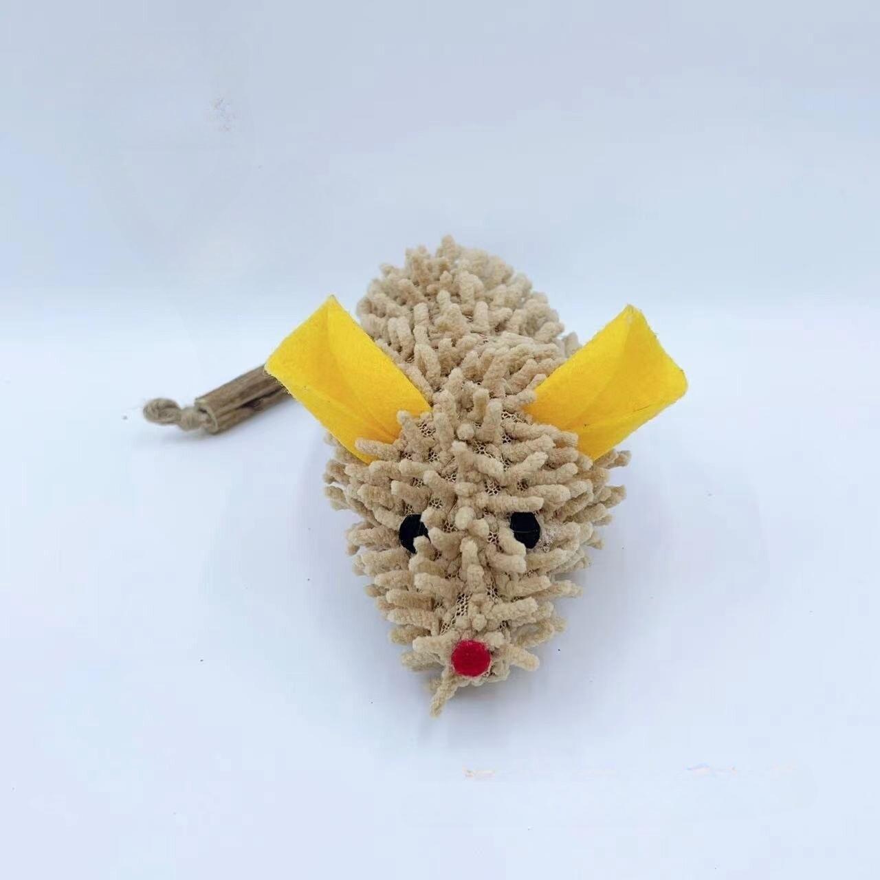 

Big Mouse Cat Toy Catnip Simulation Interactive Play Plush Pet Toy жовтий