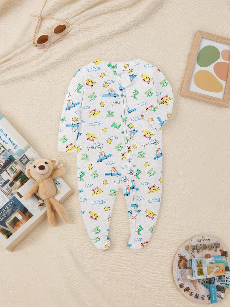 Baby Long Sleeve Cotton Rompers - Four Seasons Pajamas Homewear for Girls