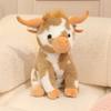 Simulated Sitting Cow Plush Toy, Black and White Cow Doll, Wild Forest Animal Children's Doll