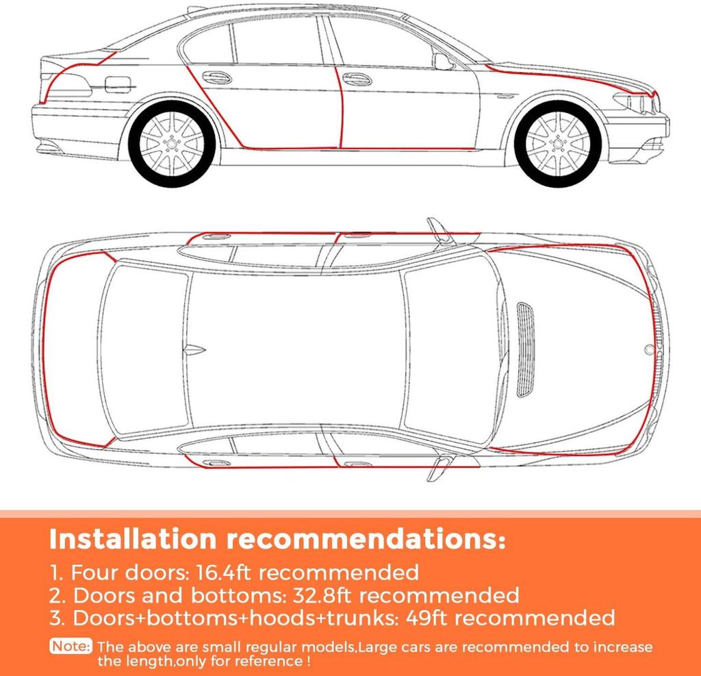 CTRICALVER Car Door Edge Protector, 5M Car Edge Trim Seal Protector U Shaped Car