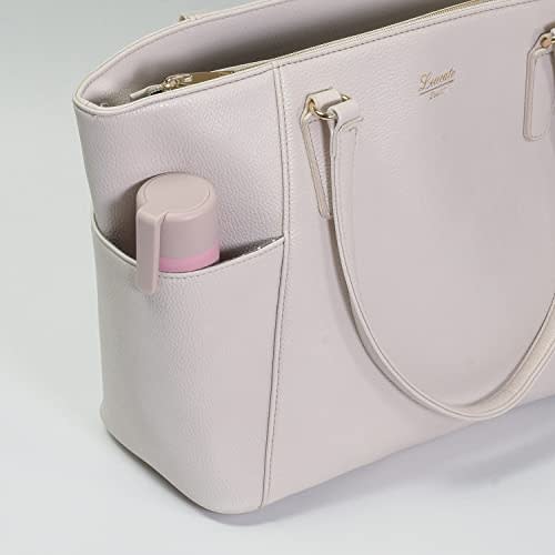 Pearl Metal HB-6259 Slim Stainless Steel Water Bottle with Clip, 130ml Capacity, Hot/Cold Insulation, Pink, Cafe Mug