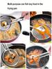 Food Strainer Kitchen Colander Stainless Steel Fried,Food Filter Tongs,High Temperature Resistant Filter Clamp