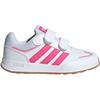 Adidas Tensaurs Switch Cf Soft Comfortable Durable Low Top Casual Shoes Kids Casual Shoes White Pulse-Magenta Blessing-Pink JI1052