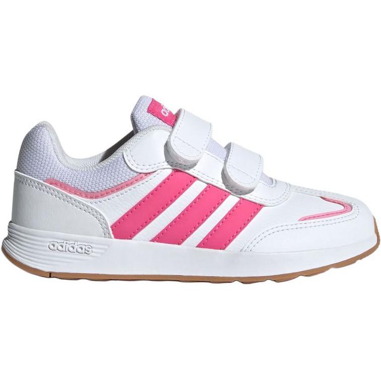 Adidas Tensaurs Switch Cf Soft Comfortable Durable Low Top Casual Shoes Kids Casual Shoes White Pulse-Magenta Blessing-Pink JI1052