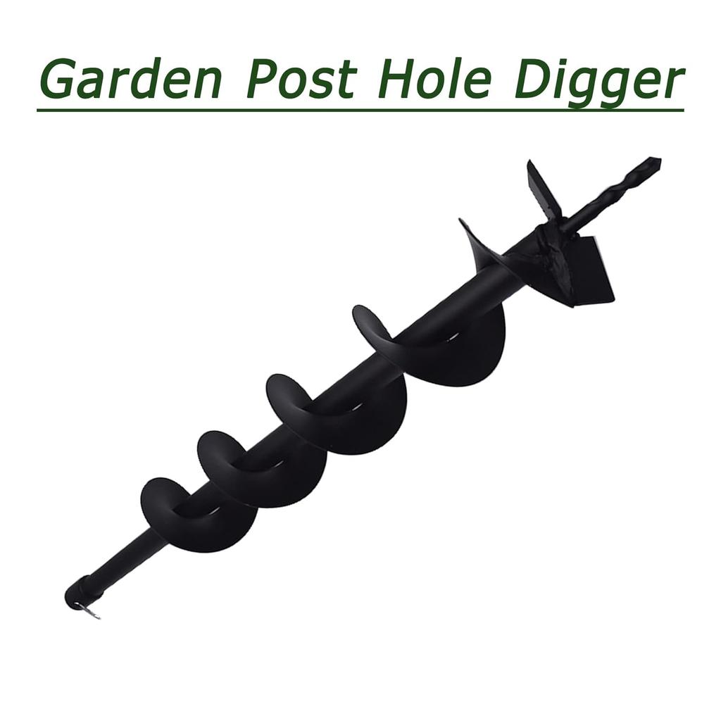 4 Inch Earth Auger Drill Bits for Planting, 4 X 31.5 Gasoline Engine Auger Post Hole Digger Drill Bits, Bulb Planter Tool with 3/4 Shaft