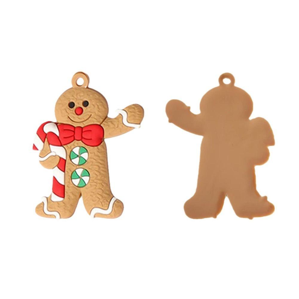 12pcs New Gingerbread Man Christmas Tree Hanging Pendant Wooden Funny Xmas Tree Ornament Home Decoration Kid Gift New Year Decor