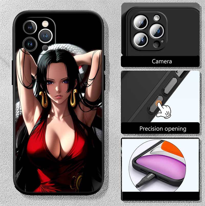 One Piece Boa Hancock Shockproof Phone Case for iPhone 6 6s 7 8 11 12 13 14 15 16 17 16E XS Pro Max XR X SE Air