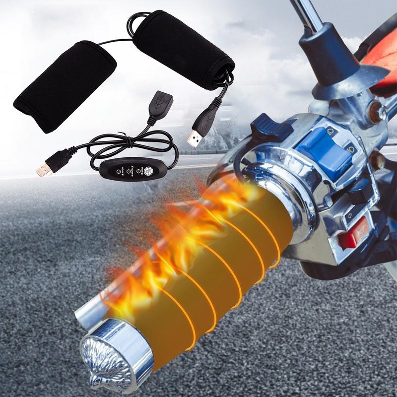 

Heated Hand Grips 5V Electric Grips Cover USB-Powered Hand Grip Warmer Heated Grip Sleeve With 3 Gear Temperature For Cold spain