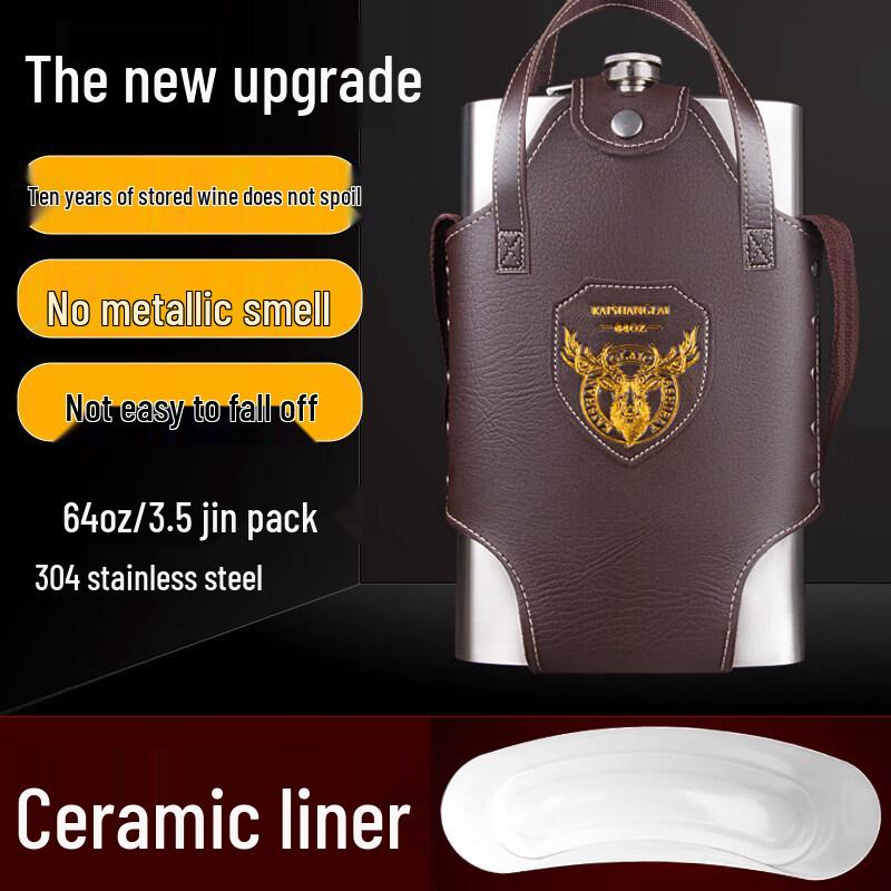 304 Stainless Steel Portable Wine Flask