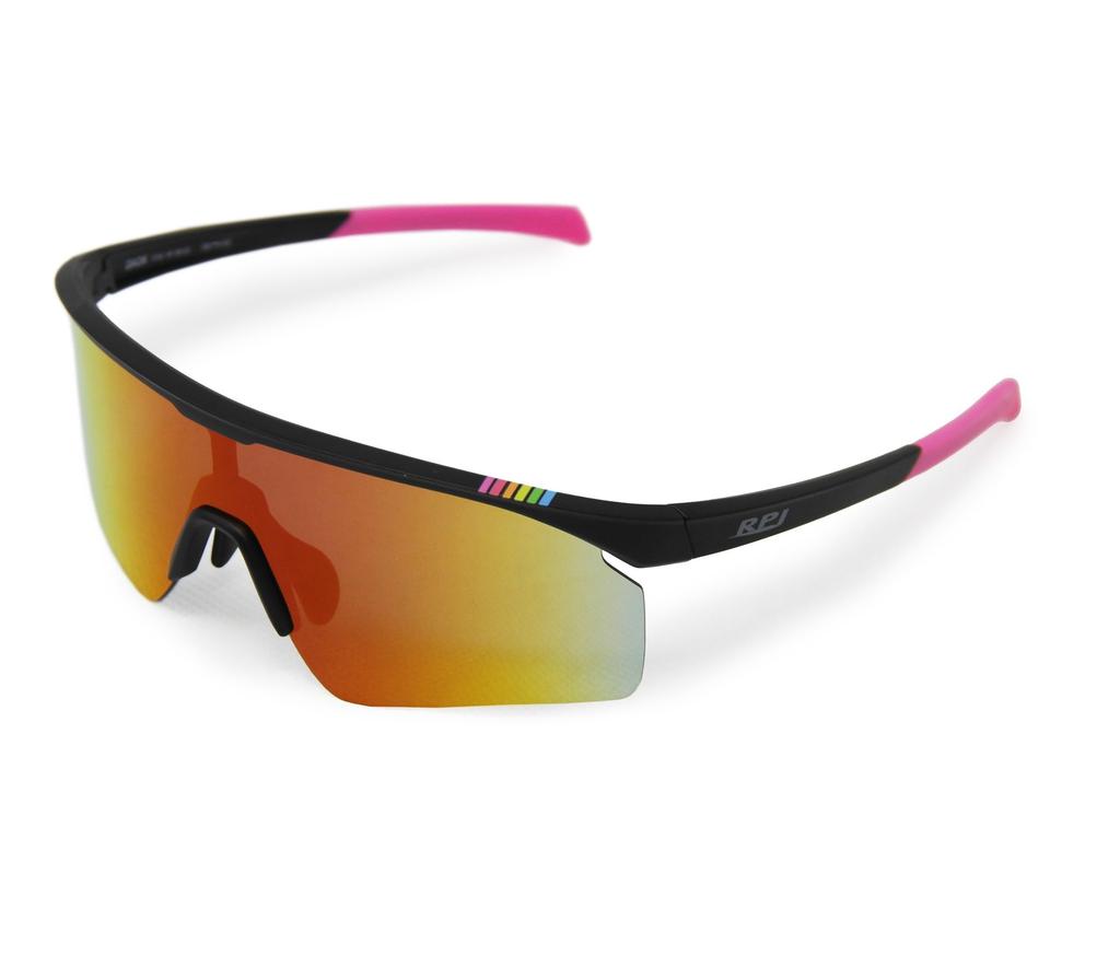 Sonnenbrille RPJ ZACK Schwarz Matt Laser Rot Glas Einheitsgröße [RUDYPROJECT] (RPJ) Rahmen/Multi