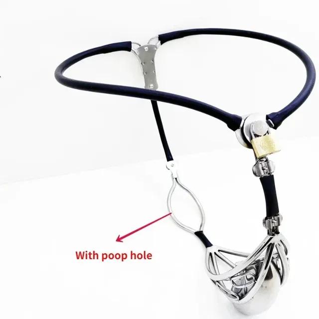 New Adjustable Waist Chastity Belt Anti-Cheating Male Cock Device Metal Penis Locking Panty Straps Anal Plugs Adult Erotica 18+