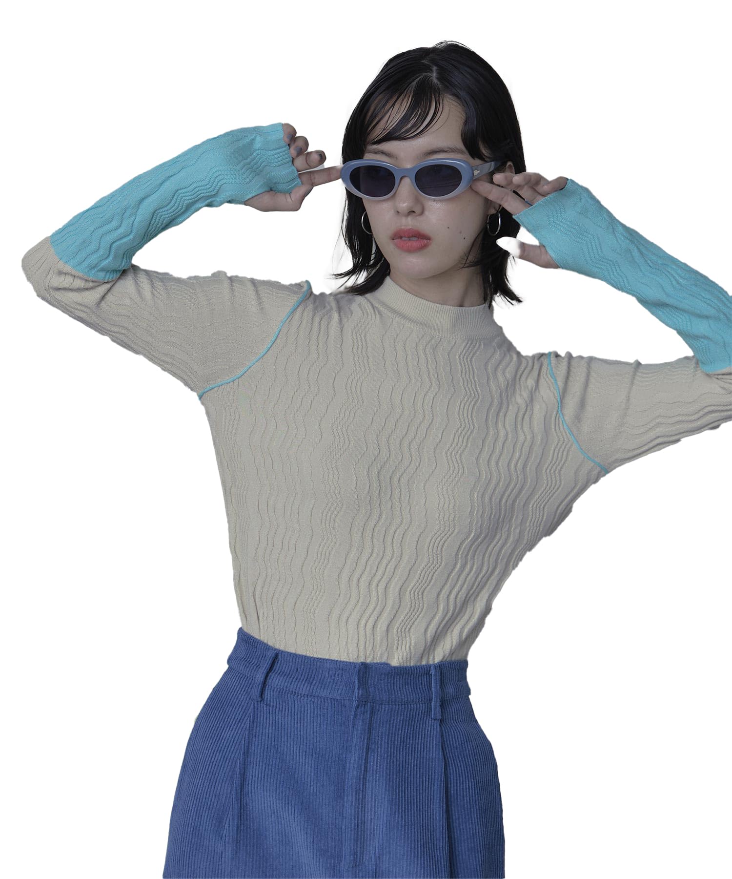 

miette Zigzag Rib Knit REXX1071 Free Size Ivory Color-Scheme Women s слоновая кость