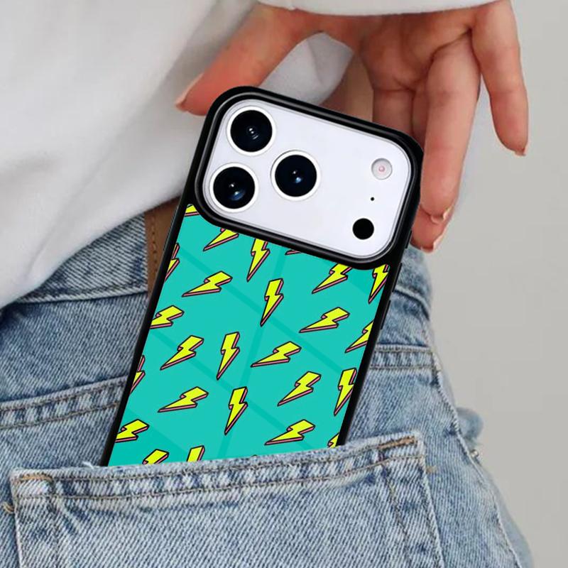 Lightning Bolt Pattern Phone Case for iPhone 17ProMax 12 13 14 15 16e 17 Pro Max Plus Air Cover
