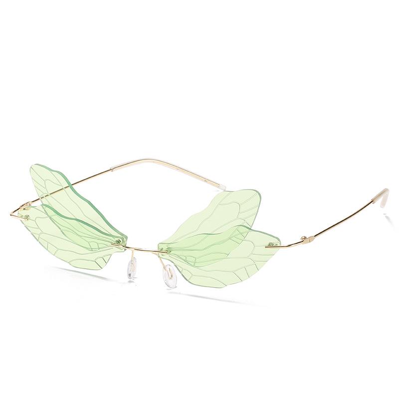 2024 Trendy Frameless Dragonfly Gradient Sunglasses for Women