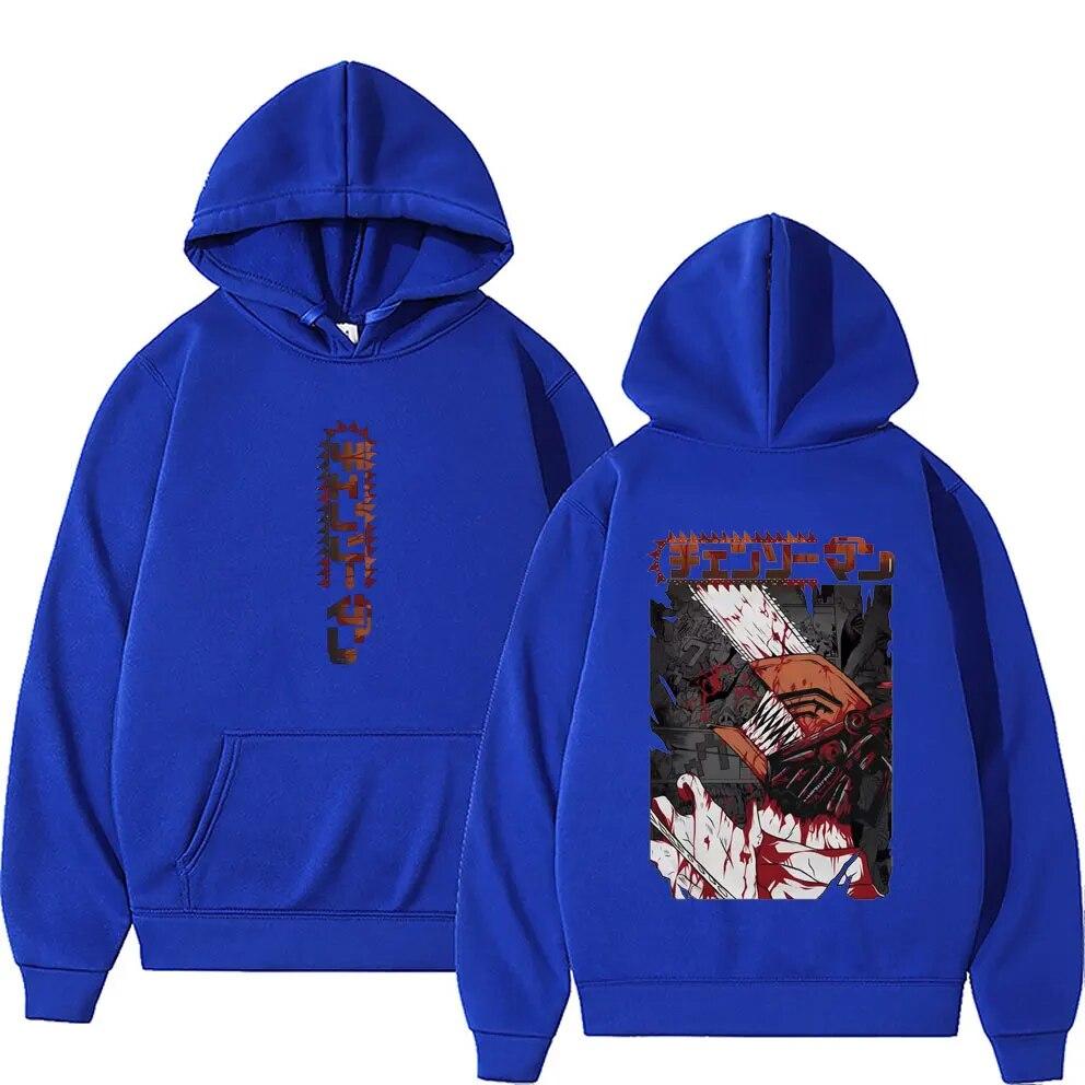 Japonské Anime Motorová pila Unisex Denji Pochita Grafická Mikina Unisex Dámské Unisexga Fleece Bavlna Mikiny Sportovní oblečení Unisex Běžná mikina