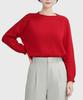 Keulleiseu Mila Comfortable Women'S Round Neck Knit Sweater_Red