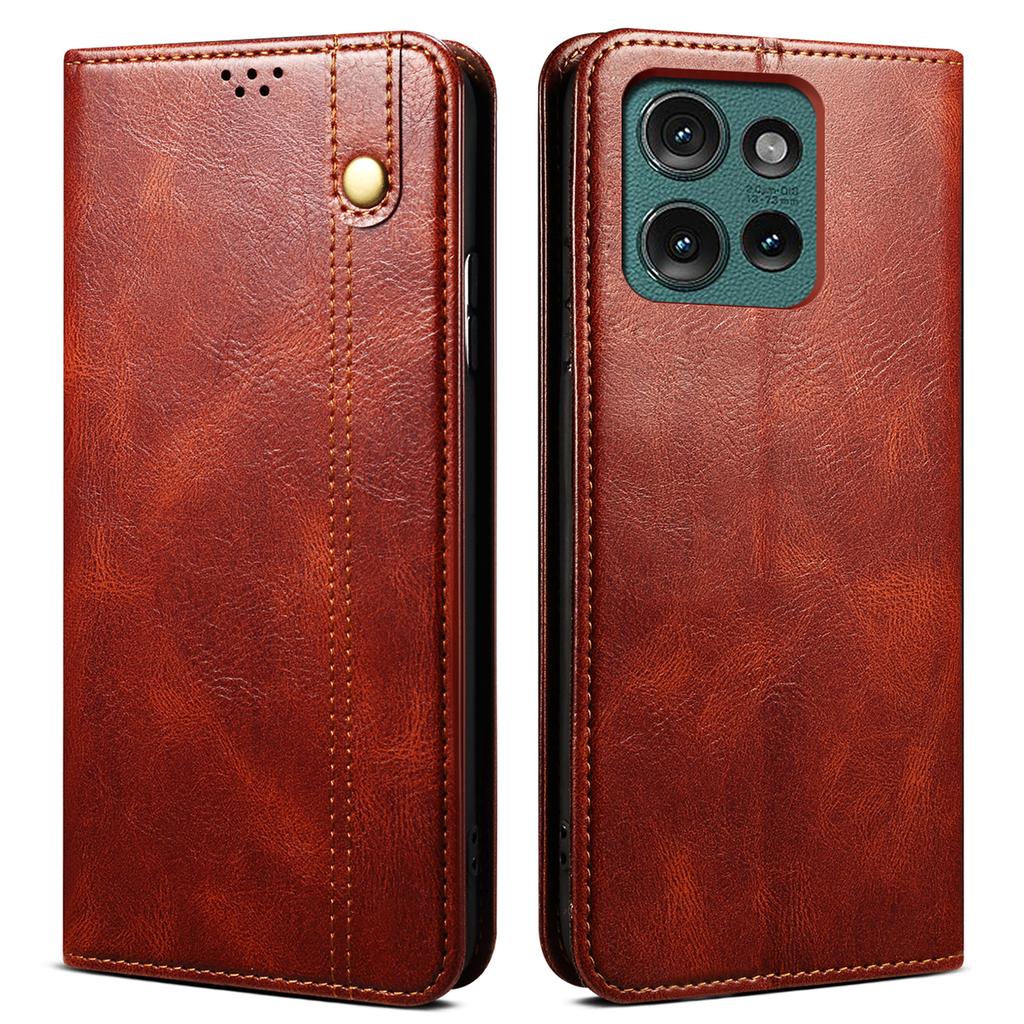 For Motorola Edge 50 Neo 5G/Moto S50 5G/Thinkphone 25 5G Case Crazy Horse Texture Waxy Leather Wallet Stand Cover