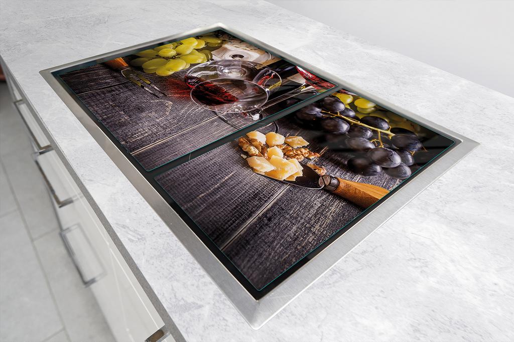 SZKLANA PŁYTA OCHRONNA NA KUCHENKĘ 75x52 WINO
