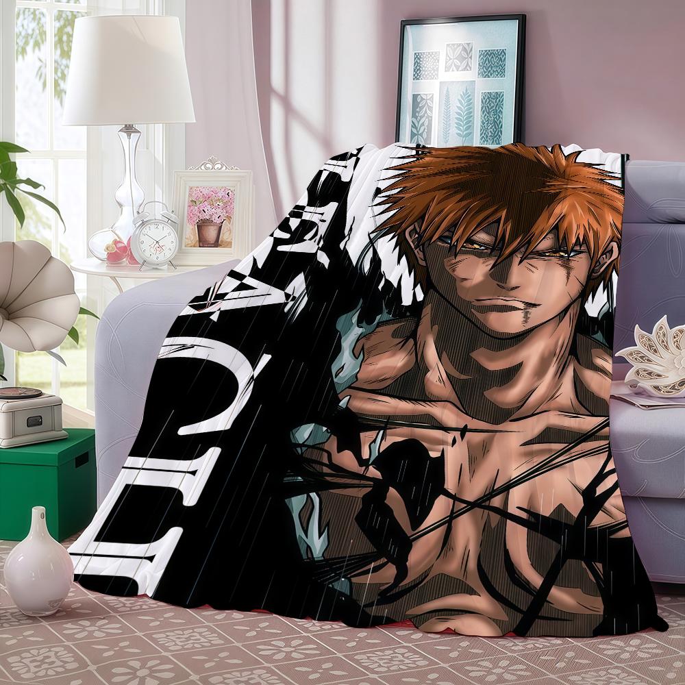 Adventure Anime B BLEACH Blanket For Sofa Office Bed Plane Travel Sleep Read Relax Camping Soft And Warm