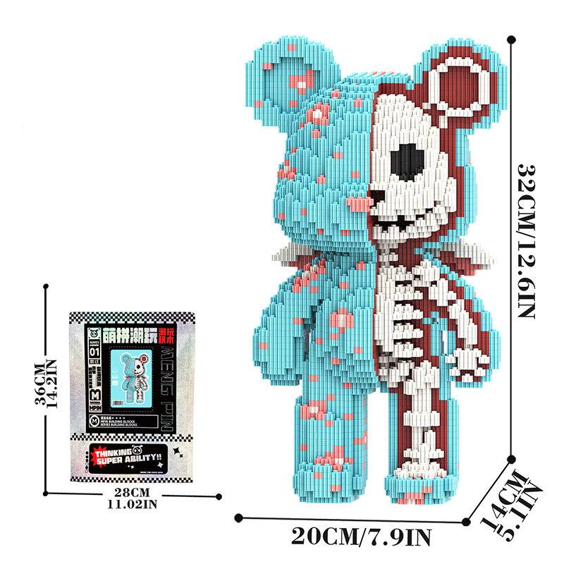 2026 New Creative 3D Bear Building Block Cute Micro Diamond Developmental Assembly Block Educational Brick Toys For Kids