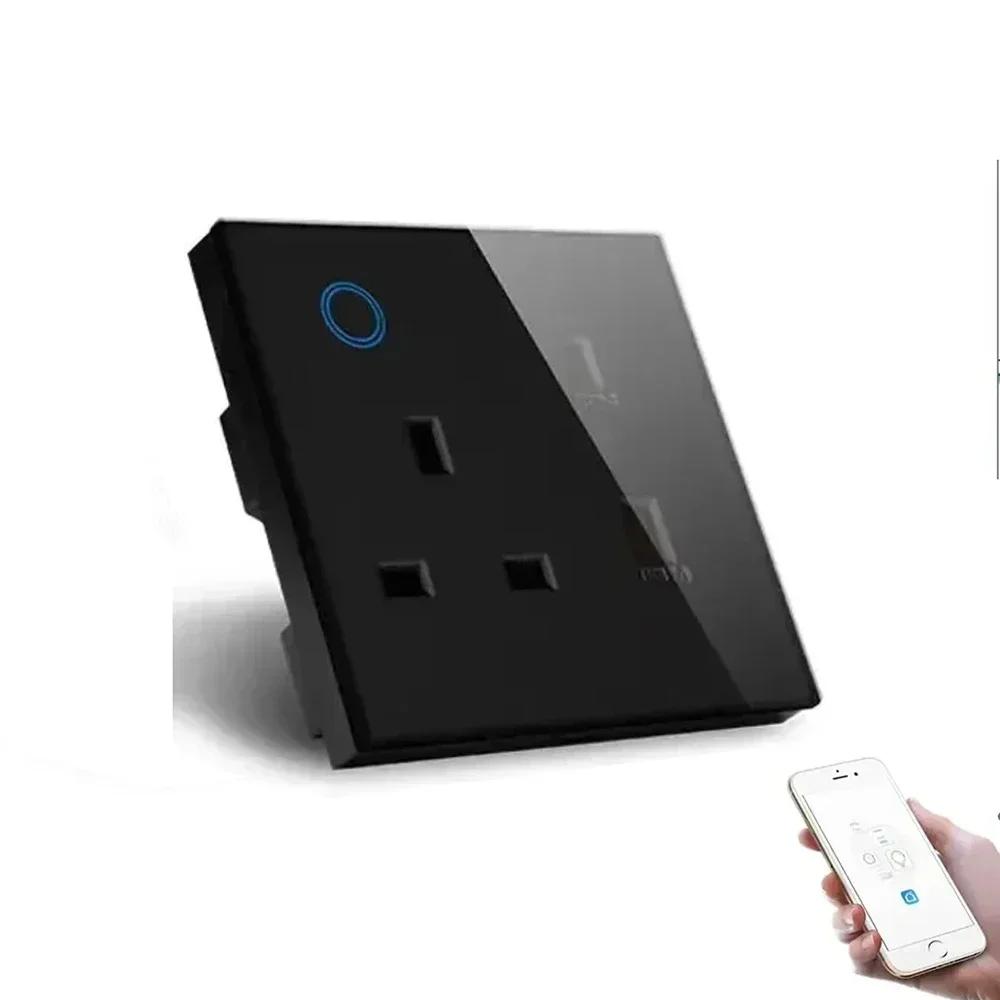 Melery Smart Tuya WiFi Dual UK Socket USB Type-C PD 20W Touch Control,Voice Controls Electricity Monitoring, Alexa Google Home