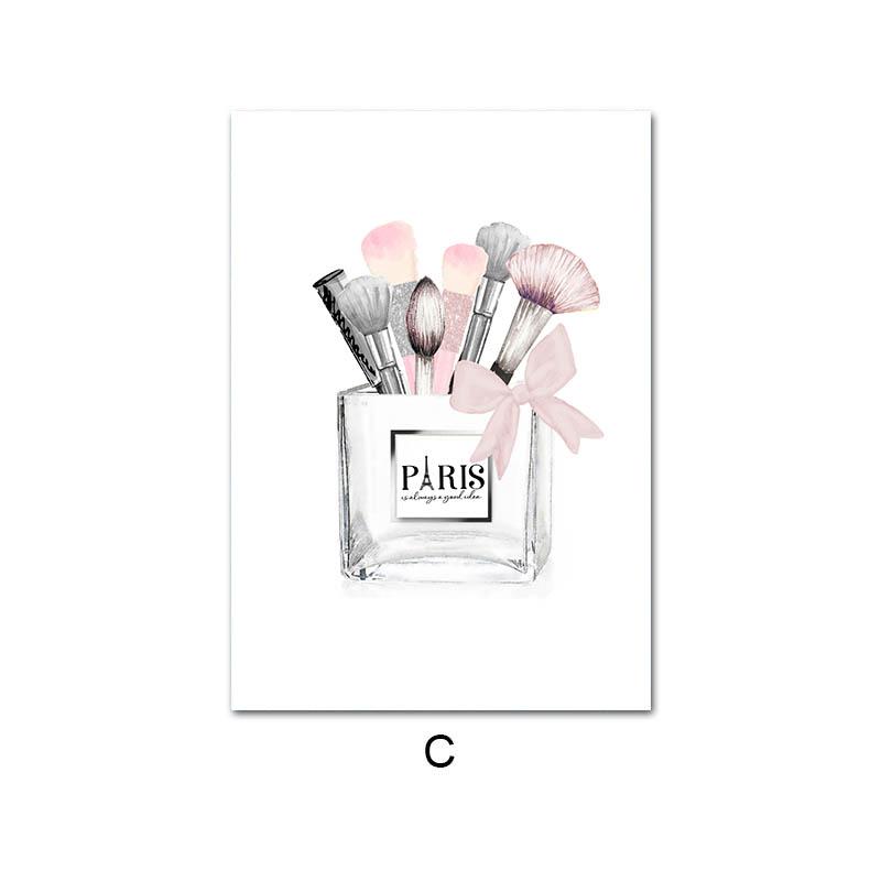 Nordic Art Poster Pink Luxury High Heels Bag Canvas Print Wall Painting Beauty Salon Girls Room Decor Creative Pictures Unframed