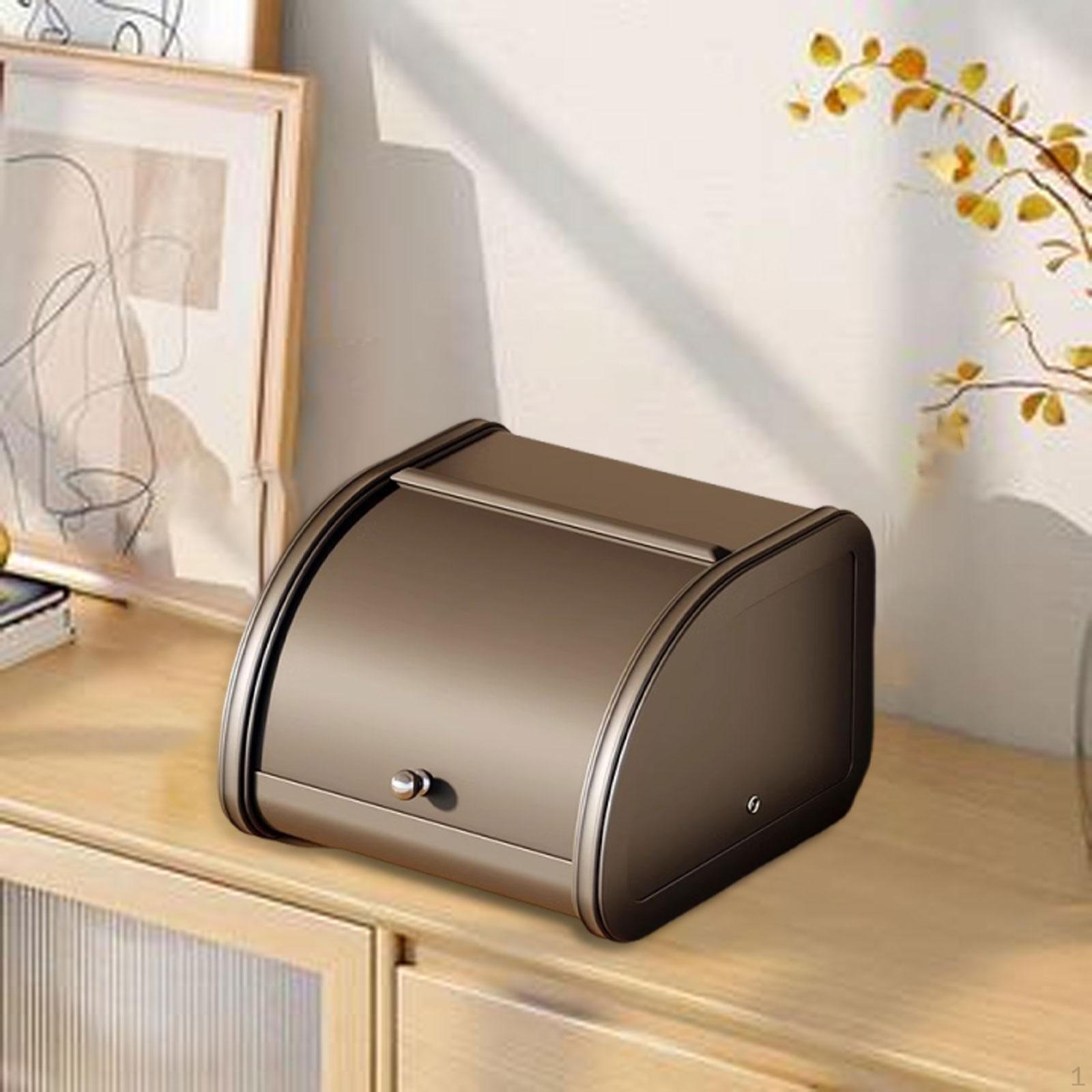 

Bread Box Bin Farmhouse Container Multipurpose Key Holder Storage Organizer for Bakery Pantry Black 25x26x17cm