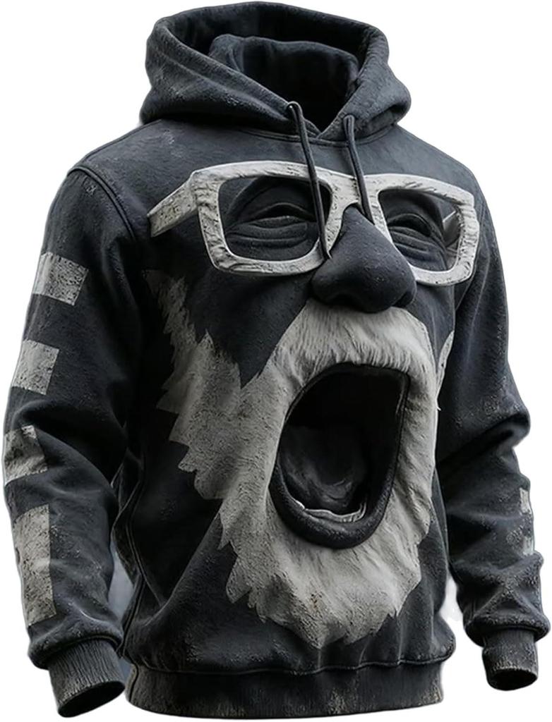 Men's Casual Hooded Sweatshirt - 2024 Autumn/Winter Christmas Collection