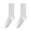 5 Pairs of Female Autumn and Winter Pure Color Pure Cotton Thickened 7A Antibacterial Deodorant Boneless Pile Socks
