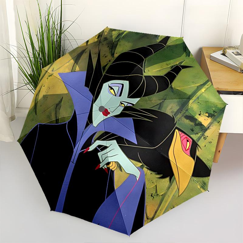 

Maleficent, Crow Themed Automatic Opening and Closing Umbrella, Brightly Colored 8-rib Portable Umbrella, Suitable for Men and Women, A Perfect Gift f